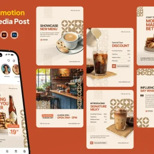 قالب آماده کاروسل اینستاگرام برای تبلیغ غذا
